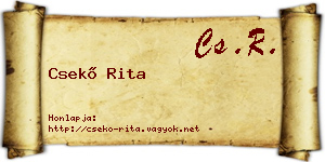 Csekő Rita névjegykártya